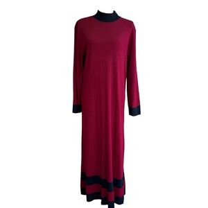 Lennie Petites for Nina Leonard Red Sweater Dress